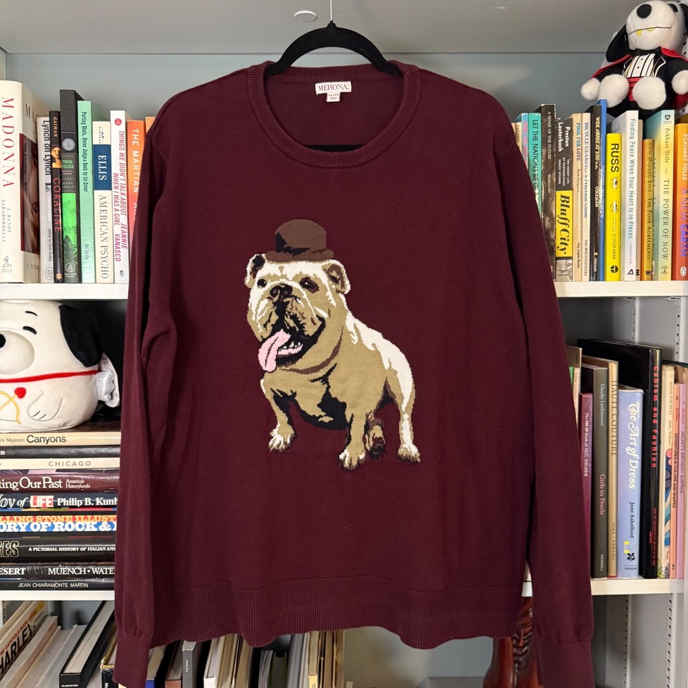 Merona Bulldog Graphic Crewneck Sweater XL